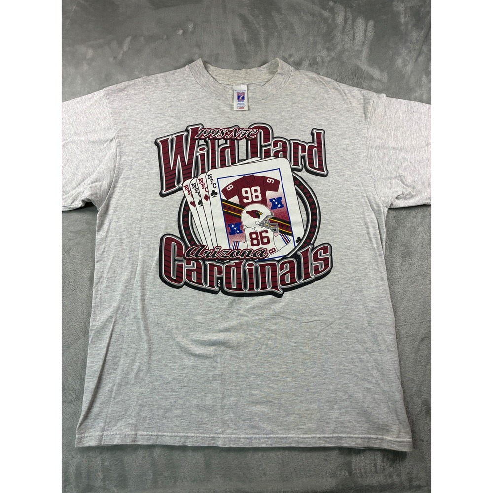 Vintage 1998 Arizona Cardinals Logo 7 Shirt XL NFC Wild Card NFL Heather Gray